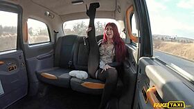 i can’t believe how flexible this british redhead babe is in fake taxi!