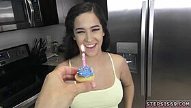 Big Tits Teen 18+ Gets Anal Blowjob First Time Devirginized For Birthday