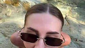 Hey, Check Out This Wild Beach Blowjob With Cum Everywhere On Her Tits