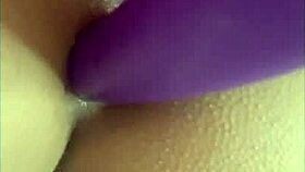 a beautiful mexican enjoys her dildo in the ass