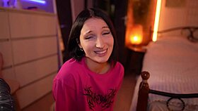 Step-Daughter Asked Her Step-Dad For Help To Heal Her Throat With A Cock