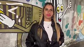 Wife gives to friend on beach