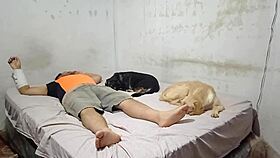 She Rides Her Cousin's Cock In Doggystyle, Draining Him Dry