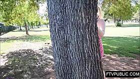 Big Natural Tits Flashing Outdoors In Public