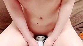 a cute girl gently uses a vibrator to reach orgasm in this relaxing solo video