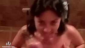 That perverted daddy's got his hard cock in my bed, givin' me a handjob.