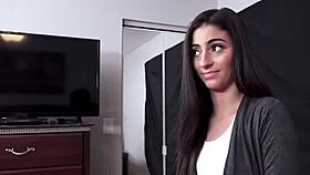 Teen jasmine vega gets a present and i deepthroat her