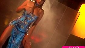 I dance in lingerie, rubbing my shaved pussy for you