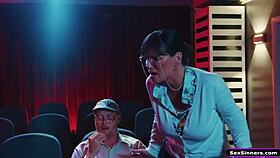 Is Your GF Bored? She Sucks BF's Monster Cock In Cinema!