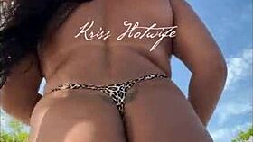 Married Whore Shows Off Bikini Stuffed In Ass.