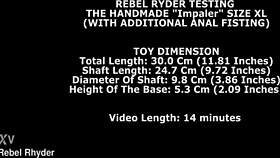 i'm getting impaled on a huge monster dildo with anal fisting