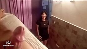 That perverted daddy's got his hard cock in my bed, givin' me a handjob.