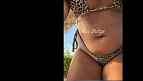 Married Whore Shows Off Bikini Stuffed In Ass.