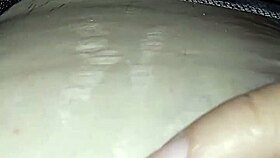 gretala relaxes on toilet seat showing off mature pregnant body