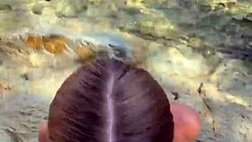 Hey, Check Out This Wild Beach Blowjob With Cum Everywhere On Her Tits