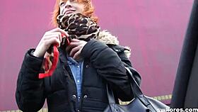 Amateur Redhead Street Whore from Romania, Ukraine, Hungary Loves Outdoor Cock Sucking in POV