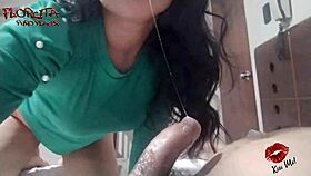 peruvian milf says, 'i'm swallowing it all the way to the balls'