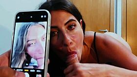 entro en mi habitacion y me sorprende mi padrastro, le comi la polla mejor que mi madre y recibi un facial