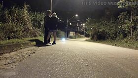 Fat Gay Man Gives Blowjob on Street Near Police