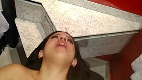 The Brazilian BBW with big natural tits couldn't resist and went down on her boyfriend.