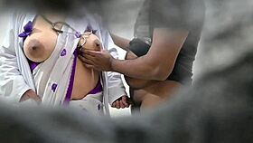 How does the Indian doctor satisfy her desire with the patient?