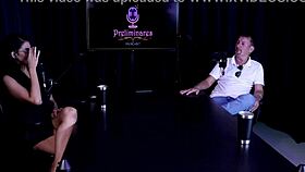 latina in lingerie teasing with toys, craving group fun