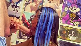 Hey, watch this university girl sucking dick and getting mouth fucked