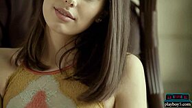 arab teen beauty katrine pirs undressing in striptease for playboy softcore video 😍