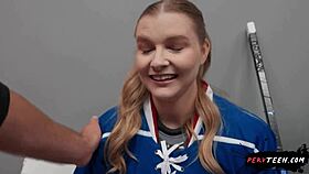 Big ass teen 18+ seduces the cameraman in the locker room