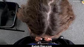 teen cutelifter begs to escape shoplifting trouble at all costs!