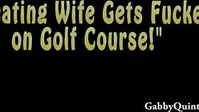 is cheating latina gabby quinteros caught fucking the lawn guy outdoors with her big tits exposed?