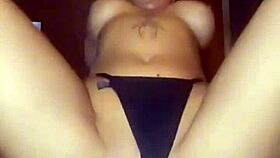 big titty goth fingers her clit hard until she cums