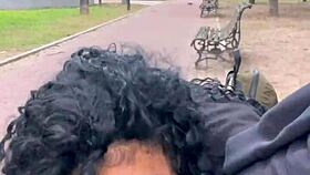 Teen takes cum orally in public park during daytime in Buenos Aires.