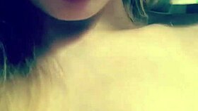 Erica enjoys a relaxing rub on her body