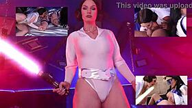 star whores THE BONER awakens in blonde cosplay slut with huge big cock big ass 4some babe skirt deepthroat