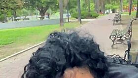 Teen takes cum orally in public park during daytime in Buenos Aires.