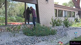 redhead milf dani jensen makes big cock drop a load in her 😈