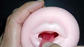 Kissy blowjob leads to creampie sex with real doll.