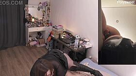 milf dominates guy with strapon and makes him eat cum