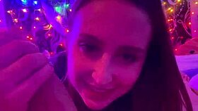 Fat blonde petite sucks big cock romantically