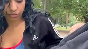 Teen takes cum orally in public park during daytime in Buenos Aires.