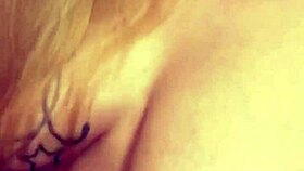 Erica enjoys a relaxing rub on her body