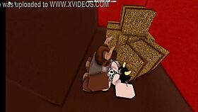 Cow girl gets fucked by bull in this ride.