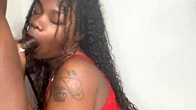 In this tale, the stepbrother watches Evil Eater Keisha Minaj suck a big black cock to cumshot