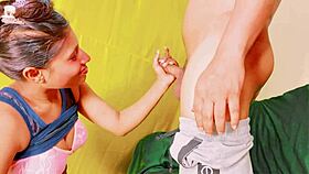 My hot stepsister surprised me by fucking me hard with her wet pussy.