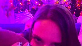 Fat blonde petite sucks big cock romantically