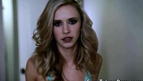 gorgeous babe got throat fucked before sliding into a spoon pose