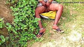 Watch the brutal fucking of the Indian aunty in the jungle