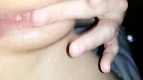 TEEN VANESSA dripping perfect PUFFY PUSSY cum on my cock in VEGAS.