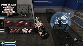 I found this precious girl and fucked her wild in the Roblox Criminality condo.